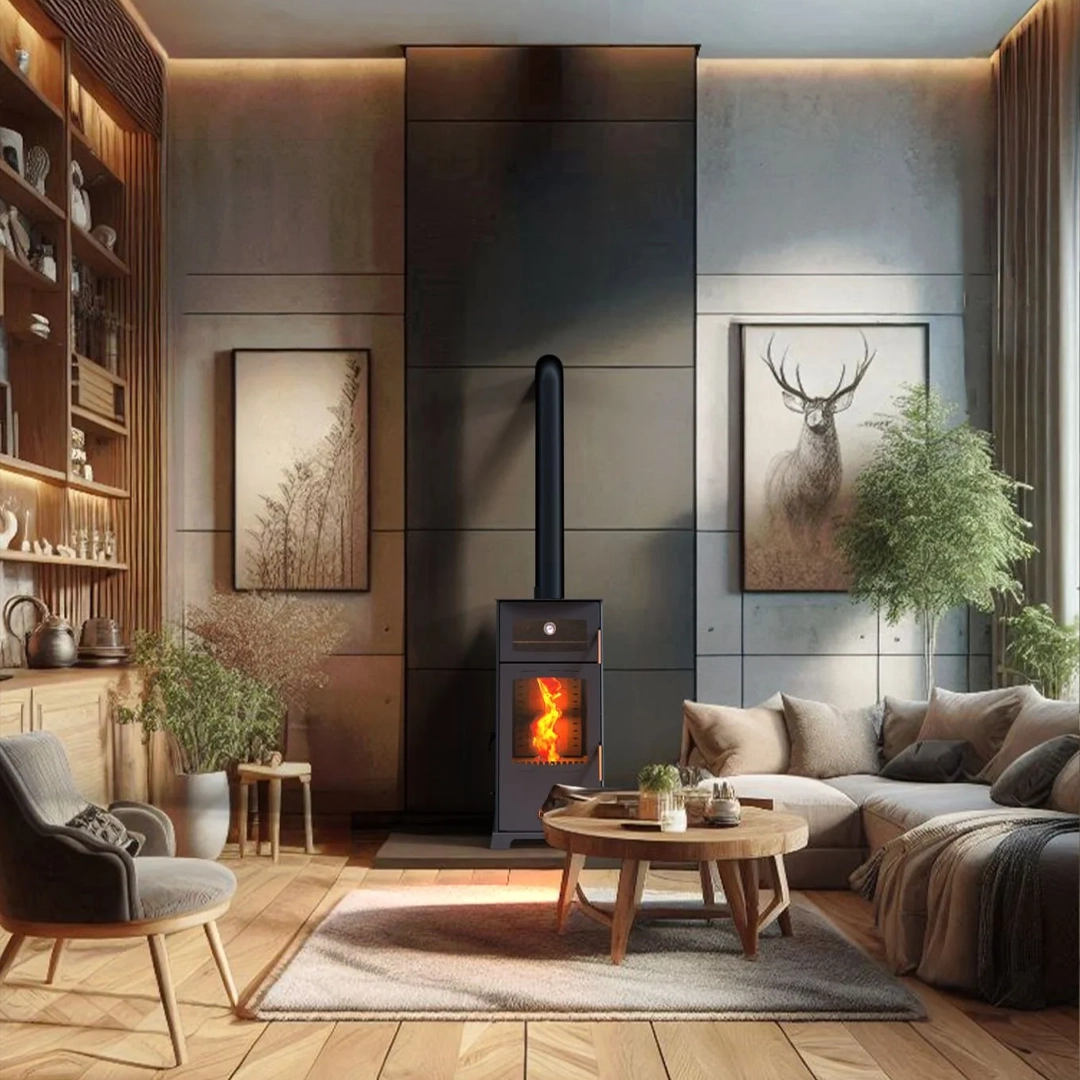 BABAS STOVE GOLD 12KW MANUEL KUZİNELİ ODUN VE PELET SOBASI
